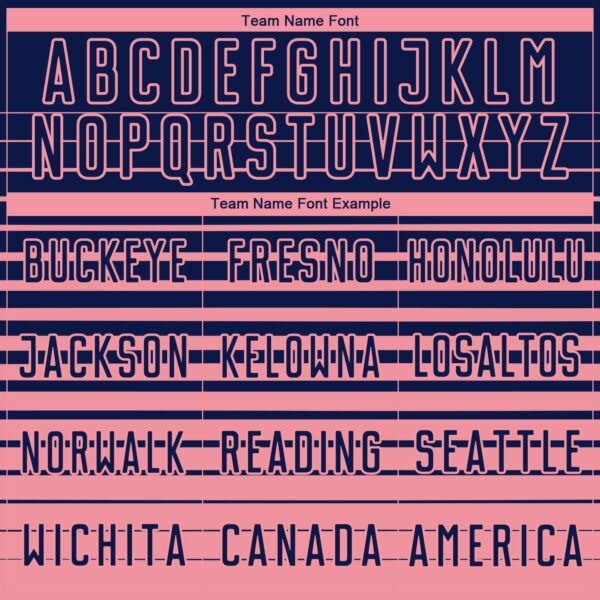 Custom Navy Medium Pink Gradient Pinstripe Sublimation Soccer Uniform Jersey