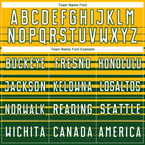 Custom Gold White-Green Gradient Pinstripe Sublimation Soccer Uniform Jersey