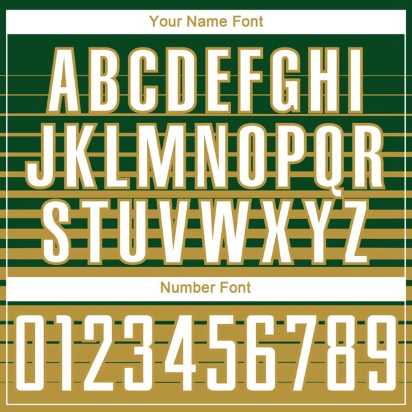Custom Green White-Old Gold Gradient Pinstripe Sublimation Soccer Uniform Jersey