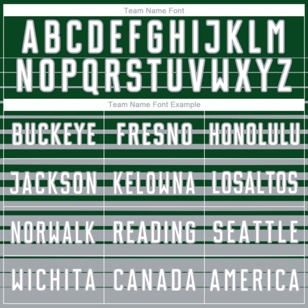 Custom Green White-Gray Gradient Pinstripe Sublimation Soccer Uniform Jersey