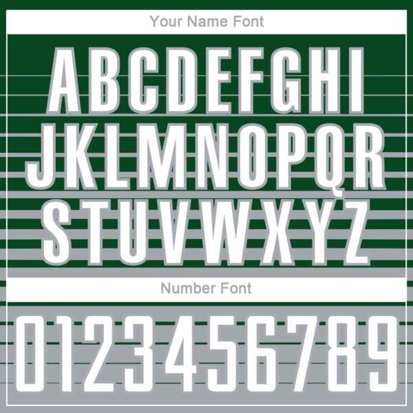 Custom Green White-Gray Gradient Pinstripe Sublimation Soccer Uniform Jersey