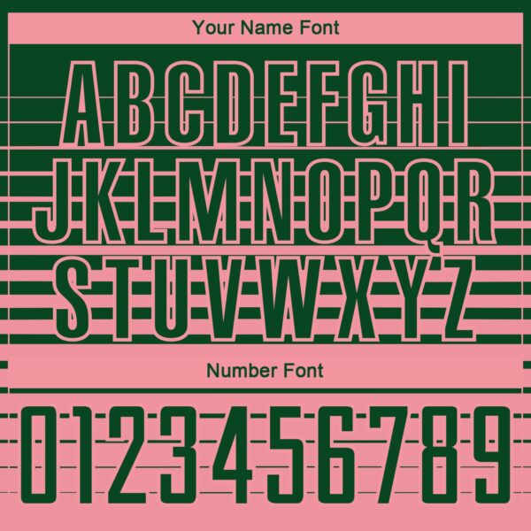 Custom Green Medium Pink Gradient Pinstripe Sublimation Soccer Uniform Jersey