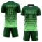 Custom Green Pea Green Gradient Pinstripe Sublimation Soccer Uniform Jersey