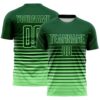 Custom Green Pea Green Gradient Pinstripe Sublimation Soccer Uniform Jersey