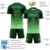 Custom Green Pea Green Gradient Pinstripe Sublimation Soccer Uniform Jersey