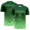 Custom Green Pea Green Gradient Pinstripe Sublimation Soccer Uniform Jersey