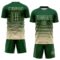 Custom Green Cream Gradient Pinstripe Sublimation Soccer Uniform Jersey