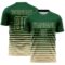Custom Green Cream Gradient Pinstripe Sublimation Soccer Uniform Jersey