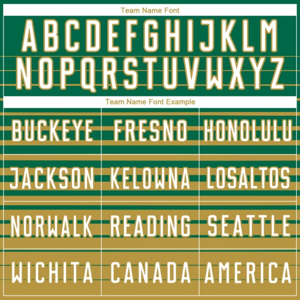 Custom Kelly Green White-Old Gold Gradient Pinstripe Sublimation Soccer Uniform Jersey