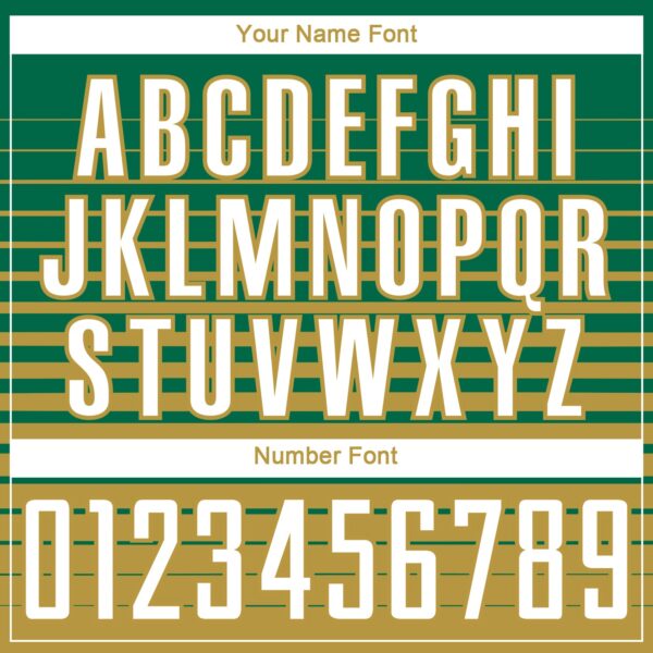 Custom Kelly Green White-Old Gold Gradient Pinstripe Sublimation Soccer Uniform Jersey