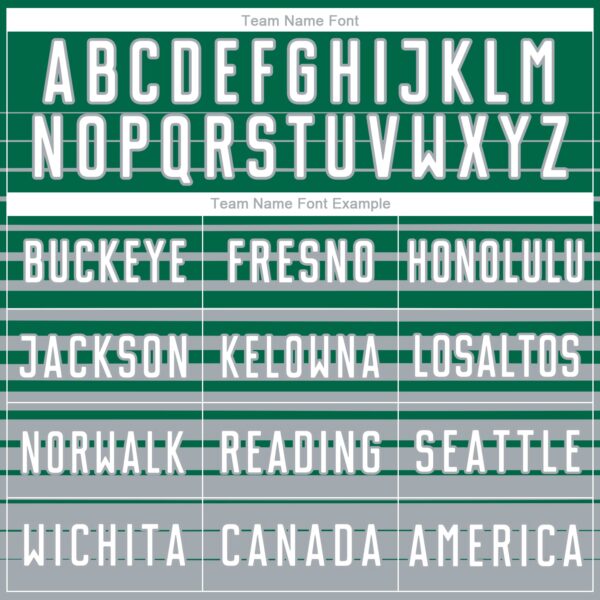 Custom Kelly Green White-Gray Gradient Pinstripe Sublimation Soccer Uniform Jersey