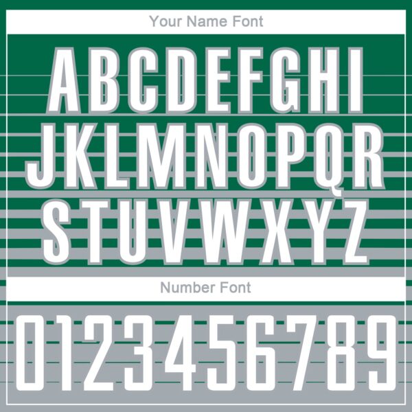 Custom Kelly Green White-Gray Gradient Pinstripe Sublimation Soccer Uniform Jersey