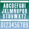 Custom Kelly Green White-Light Blue Gradient Pinstripe Sublimation Soccer Uniform Jersey