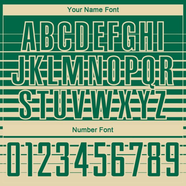 Custom Kelly Green Cream Gradient Pinstripe Sublimation Soccer Uniform Jersey