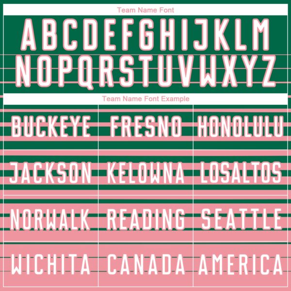 Custom Kelly Green White-Medium Pink Gradient Pinstripe Sublimation Soccer Uniform Jersey