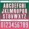 Custom Kelly Green White-Neon Pink Gradient Pinstripe Sublimation Soccer Uniform Jersey