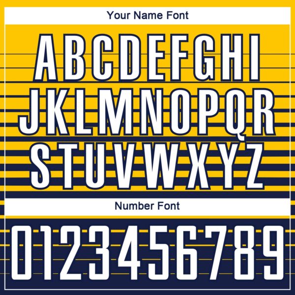 Custom Yellow White-Navy Gradient Pinstripe Sublimation Soccer Uniform Jersey