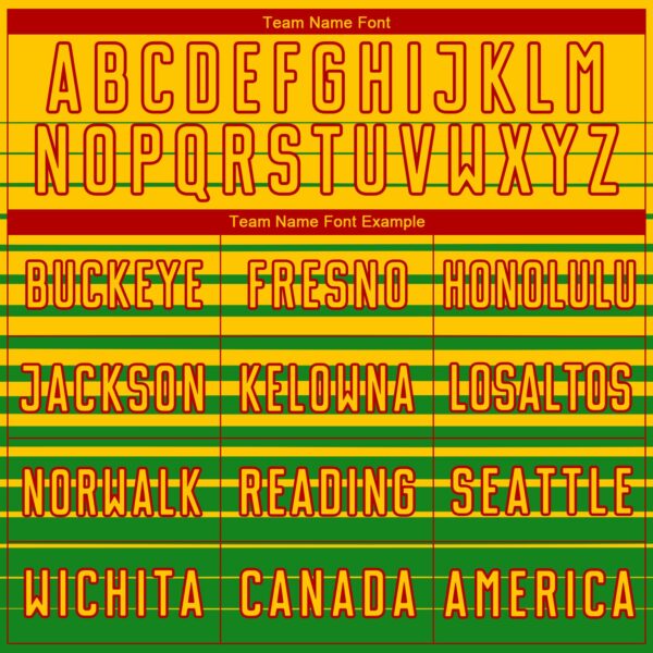 Custom Yellow Red-Grass Green Gradient Pinstripe Sublimation Soccer Uniform Jersey