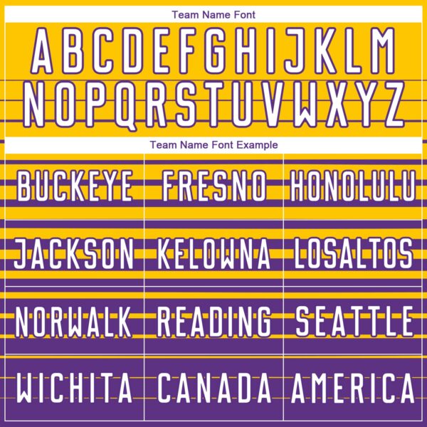 Custom Yellow White-Purple Gradient Pinstripe Sublimation Soccer Uniform Jersey