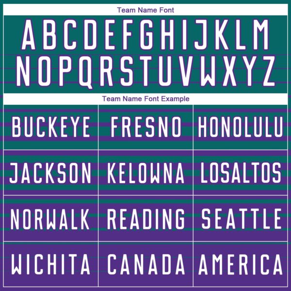 Custom Teal White-Purple Gradient Pinstripe Sublimation Soccer Uniform Jersey