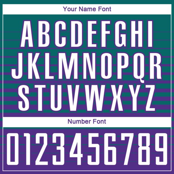 Custom Teal White-Purple Gradient Pinstripe Sublimation Soccer Uniform Jersey