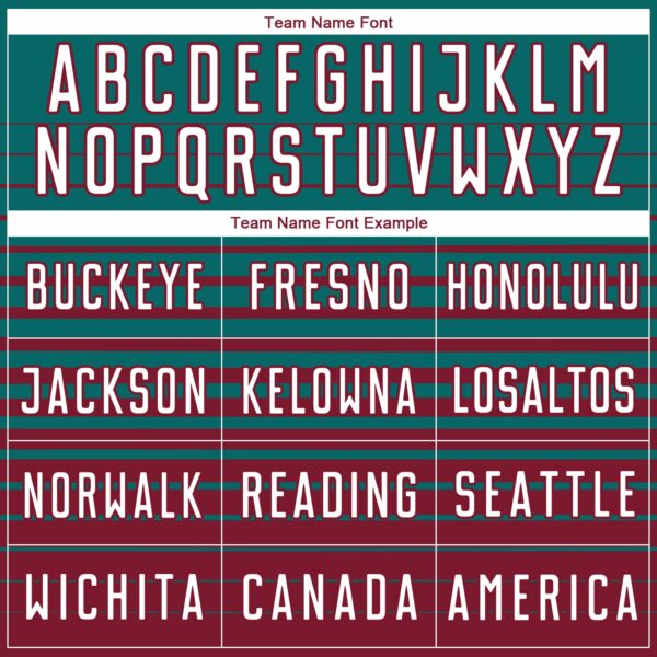 Custom Teal White-Crimson Gradient Pinstripe Sublimation Soccer Uniform Jersey