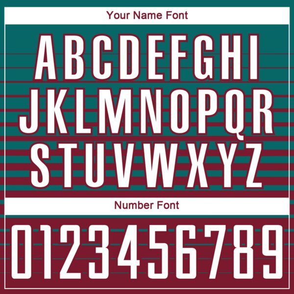 Custom Teal White-Crimson Gradient Pinstripe Sublimation Soccer Uniform Jersey