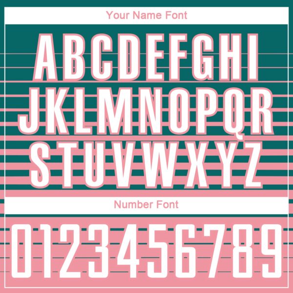 Custom Teal White-Medium Pink Gradient Pinstripe Sublimation Soccer Uniform Jersey