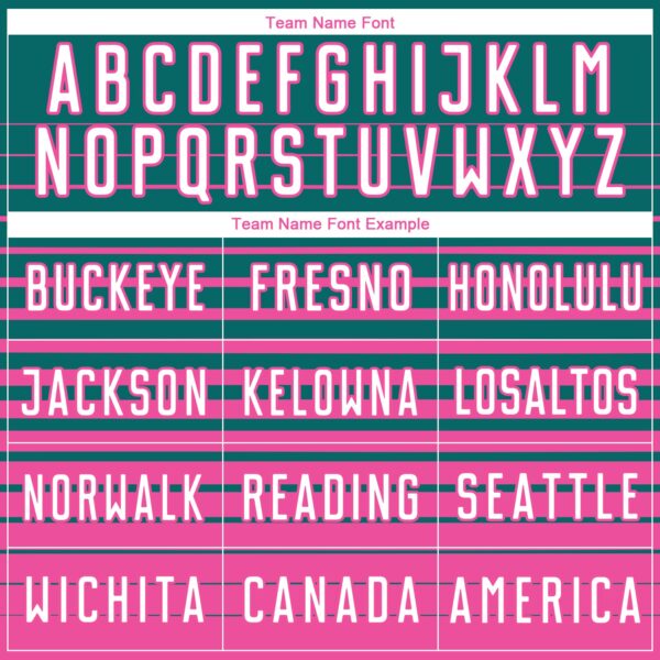 Custom Teal White-Pink Gradient Pinstripe Sublimation Soccer Uniform Jersey