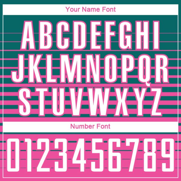 Custom Teal White-Pink Gradient Pinstripe Sublimation Soccer Uniform Jersey