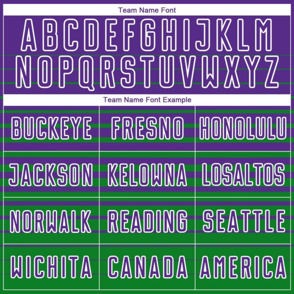 Custom Purple White-Grass Green Gradient Pinstripe Sublimation Soccer Uniform Jersey