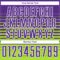 Custom Purple White-Neon Green Gradient Pinstripe Sublimation Soccer Uniform Jersey