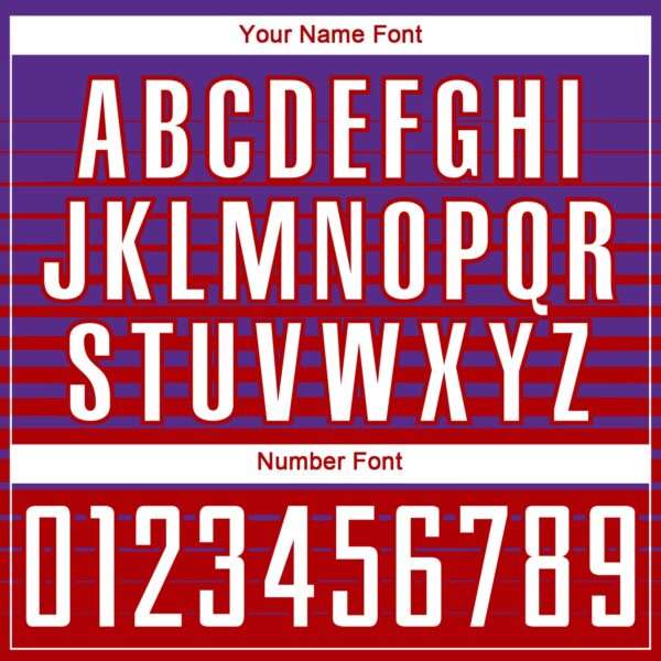 Custom Purple White-Red Gradient Pinstripe Sublimation Soccer Uniform Jersey