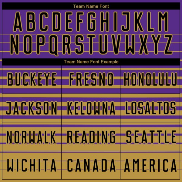 Custom Purple Black-Old Gold Gradient Pinstripe Sublimation Soccer Uniform Jersey