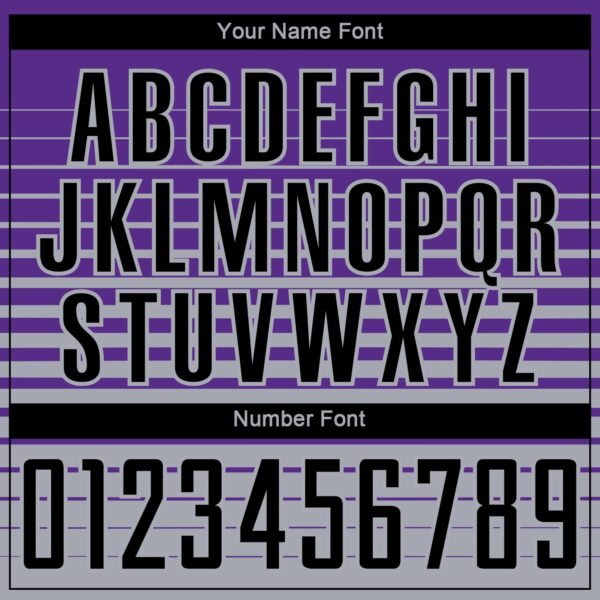 Custom Purple Black-Gray Gradient Pinstripe Sublimation Soccer Uniform Jersey