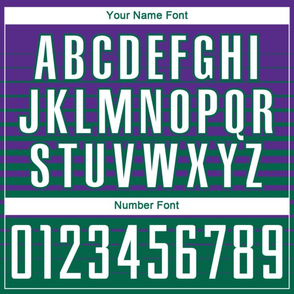 Custom Purple White-Kelly Green Gradient Pinstripe Sublimation Soccer Uniform Jersey