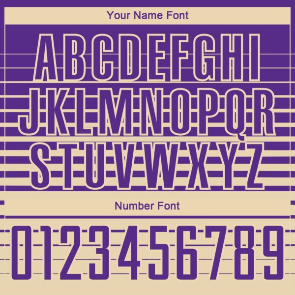 Custom Purple Cream Gradient Pinstripe Sublimation Soccer Uniform Jersey