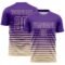 Custom Purple Cream Gradient Pinstripe Sublimation Soccer Uniform Jersey