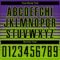 Custom Purple Black-Neon Green Gradient Pinstripe Sublimation Soccer Uniform Jersey