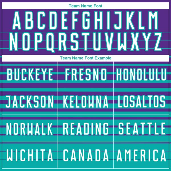 Custom Purple White-Aqua Gradient Pinstripe Sublimation Soccer Uniform Jersey