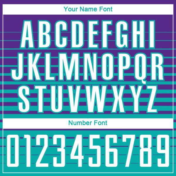 Custom Purple White-Aqua Gradient Pinstripe Sublimation Soccer Uniform Jersey