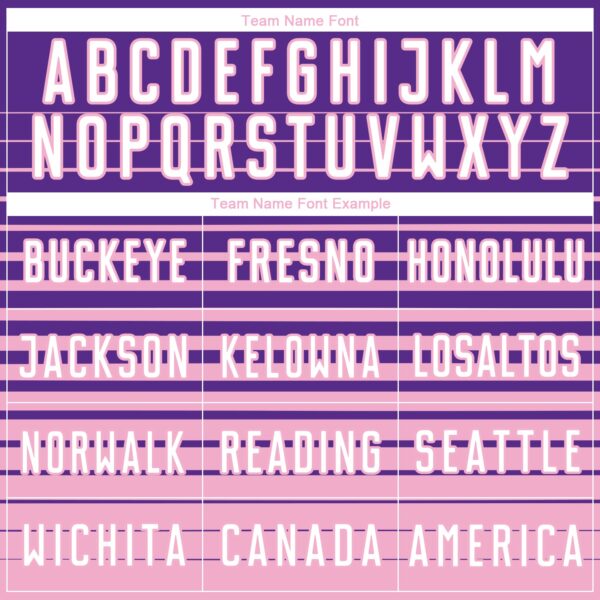 Custom Purple White-Light Pink Gradient Pinstripe Sublimation Soccer Uniform Jersey