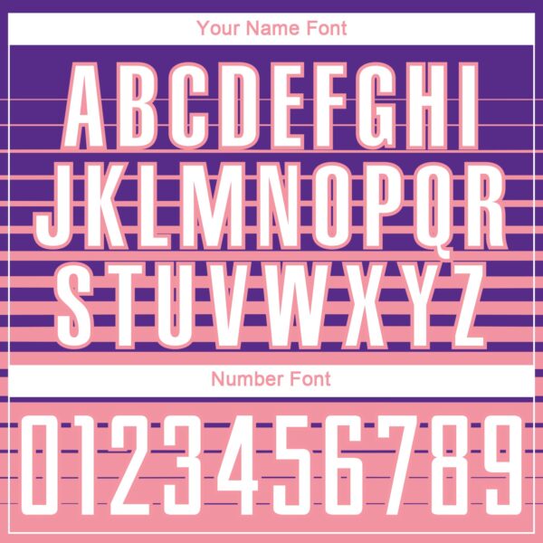 Custom Purple White-Medium Pink Gradient Pinstripe Sublimation Soccer Uniform Jersey