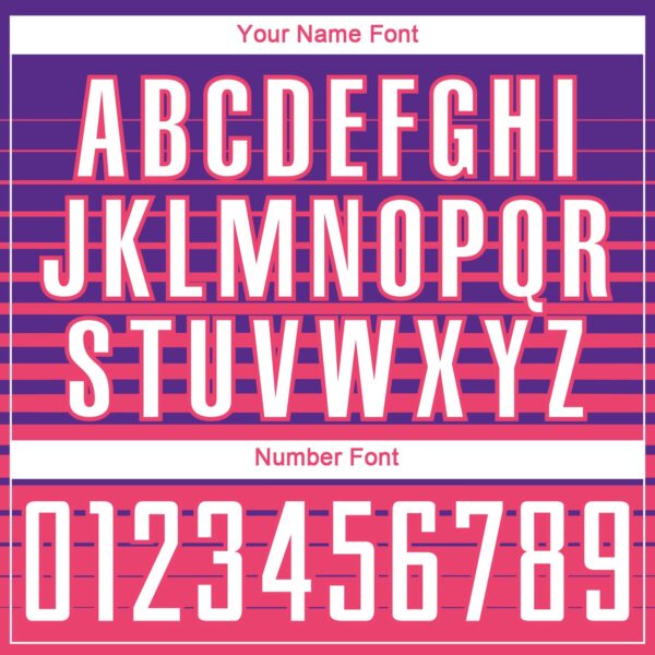 Custom Purple White-Neon Pink Gradient Pinstripe Sublimation Soccer Uniform Jersey