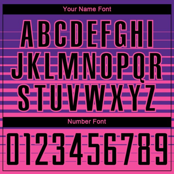 Custom Purple Black-Pink Gradient Pinstripe Sublimation Soccer Uniform Jersey