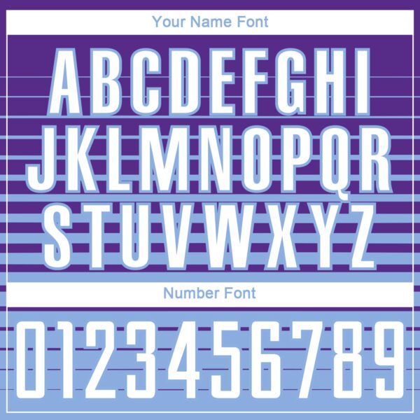 Custom Purple White-Light Blue Gradient Pinstripe Sublimation Soccer Uniform Jersey