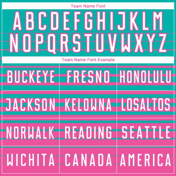 Custom Aqua White-Pink Gradient Pinstripe Sublimation Soccer Uniform Jersey