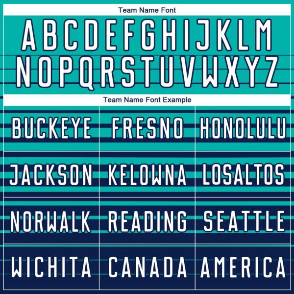 Custom Aqua White-Navy Gradient Pinstripe Sublimation Soccer Uniform Jersey