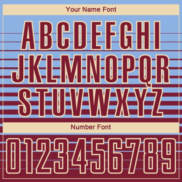 Custom Light Blue Crimson-Cream Gradient Pinstripe Sublimation Soccer Uniform Jersey