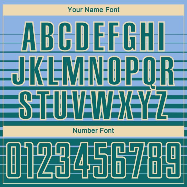 Custom Light Blue Teal-Cream Gradient Pinstripe Sublimation Soccer Uniform Jersey